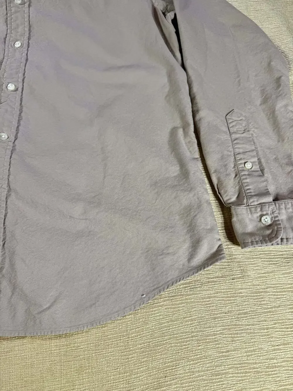 Polo Ralph Lauren Mens L Classic Fit Button Down Shirt Taupe Gray Cotton Pony